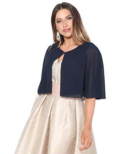 Capa Vestir Mujer Fiesta Elegante Vestido Novia Señora Talla Gasa Bolero Manga Boda Transparente Tul Torera, (Azul Marino (2898), 34/36 EU (06/08 UK)), 2898-NVY-6/8 Capa Vestir Mujer Fiesta Elegante Vestido Novia Señora Talla Gasa Bolero Manga Boda Transparente Tul Torera, (Azul Marino (2898), 34/36 EU (06/08 UK)), 2898-NVY-6/8