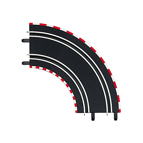 Carrera - Curva 1/90°, 2 piezas, escala 1:43, color Negro (20061603)