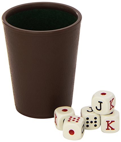 Cayro - Cubilete Forrado y 5 Dados de Poker (072/1) Cayro - Cubilete Forrado y 5 Dados de Poker (072/1)