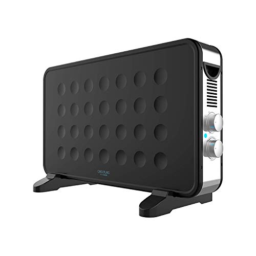 Cecotec Convector Ready Warm 6550 Turbo Design. Potente, Termostato Regulable, 4 Modos, Turboventilador, Soporte de pie, Protección sobrecalentamiento, Silencioso, Calor 360º, 2000 W