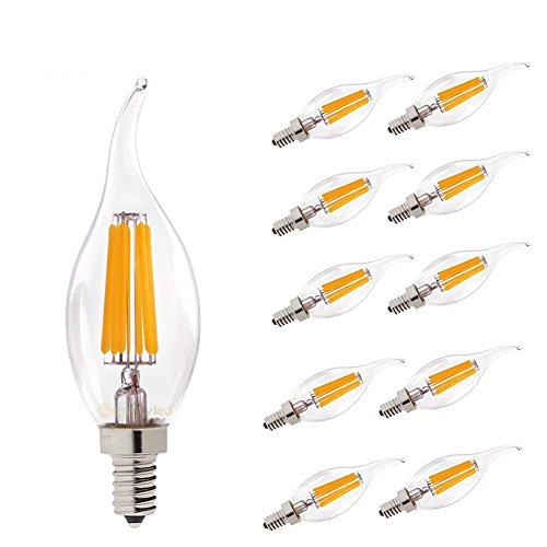 Century Light - 10X E14 filament filamento bombilla LED de la lámpara de cristal de 2700 K luz blanca cálida, blanco cálido, E14, 6.00|wattsW, 230.00|voltsV