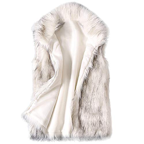 Chaleco Peludo de Moda para Mujer Chaleco de Piel sintética Cuello de pie Abrigo de Piel sintética Chaleco Chaqueta Camisa de Ropa Deportiva riou Chaleco Peludo de Moda para Mujer Chaleco de Piel sintética Cuello de pie Abrigo de Piel sintética Chaleco Chaqueta Camisa de Ropa Deportiva riou