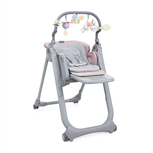 Chicco Polly Magic Relax, Trona y Hamaca Evolutiva con Barra de Juegos, Plegable y Compacta, con 4 Ruedas y Freno, Rosa (Paradise Pink), 1 Chicco Polly Magic Relax, Trona y Hamaca Evolutiva con Barra de Juegos, Plegable y Compacta, con 4 Ruedas y Freno, Rosa (Paradise Pink), 1