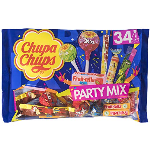 Chupa Chups Party Mix, Golosinas y Caramelos de Sabores Variados, Bolsa de 34 unidades (Total 400 gr.) Chupa Chups Party Mix, Golosinas y Caramelos de Sabores Variados, Bolsa de 34 unidades (Total 400 gr.)