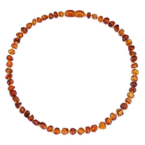 Cici's Story Collar de Ambar(Cognac) - 33cm - Collar de Ámbar Báltico Certificado Ámbar El Collar auténtico báltico
