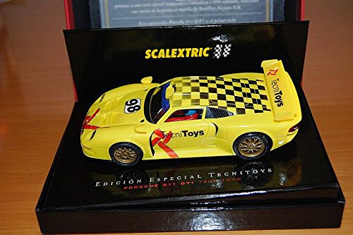 Coche Scalextric Porsche 911 GT1. 6018. Edicion conmemorativa del inicio de la marca Tecnitoys. Edicion limitada y numerada