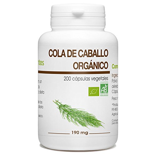 Cola de caballo Orgánico - Equisetum arvense - 190mg - 200 cápsulas vegetales
