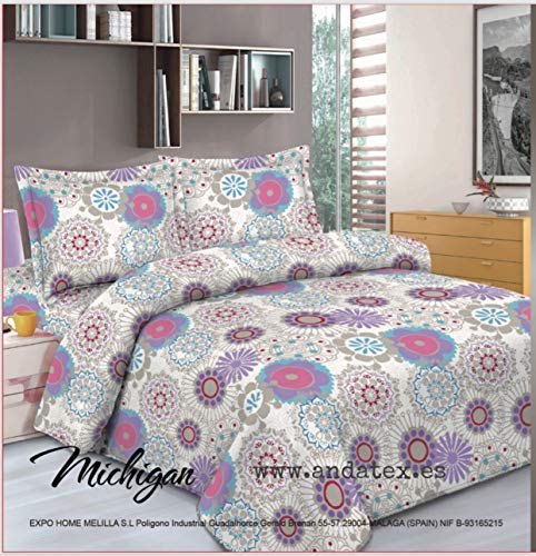 Colcha Bouti Económica Estampada Modelo Michigan Imitacion a Desigual. (135cm) Colcha Bouti Económica Estampada Modelo Michigan Imitacion a Desigual. (135cm)