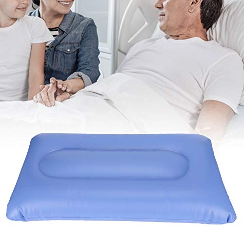 Colchón inflable de aire, alivio de presión y antiescaras, tratamiento para prevenir el decúbito Cojín de alivio del dolor con bomba, para el cuidado de ancianos(Los 55x32cm)