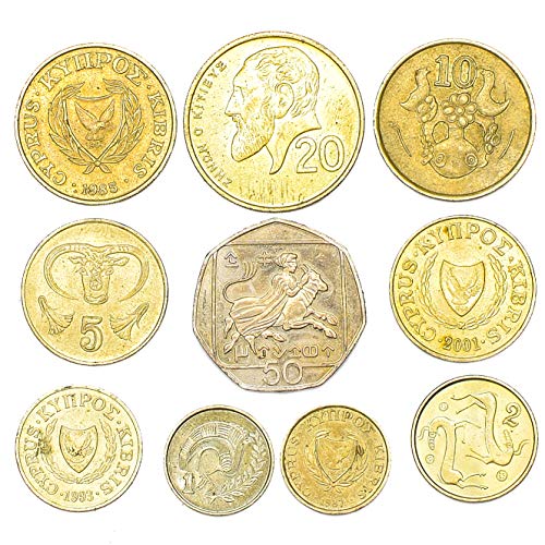 COLECCIÓN DE 1963 EN Chipre 10 Monedas 1-50 CENTAVOS Monedas CHIPRIOTAS. Ideal para Banco DE Moneda, SOSTENEDORES DE Moneda Y Album DE Monedas COLECCIÓN DE 1963 EN Chipre 10 Monedas 1-50 CENTAVOS Monedas CHIPRIOTAS. Ideal para Banco DE Moneda, SOSTENEDORES DE Moneda Y Album DE Monedas