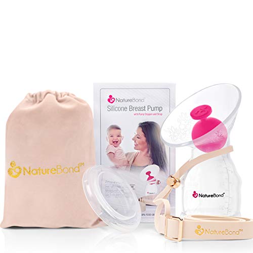 Colector de leche materna de NatureBond. Extractor de leche silicona, con tapa todo en uno, bolsa de transporte, sellado al vacío, de Sin BPA. 100% silicona de grado alimenticio Colector de leche materna de NatureBond. Extractor de leche silicona, con tapa todo en uno, bolsa de transporte, sellado al vacío, de Sin BPA. 100% silicona de grado alimenticio