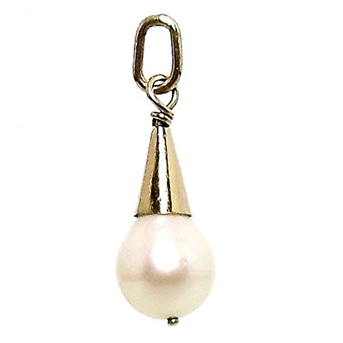 Colgante oro 18k cono perla cultivada [5227]