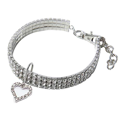 Collar para Mascota con diseño de Oso BT, con Cristales Brillantes, elástico, Collar para Gatos y Perros pequeños Collar para Mascota con diseño de Oso BT, con Cristales Brillantes, elástico, Collar para Gatos y Perros pequeños