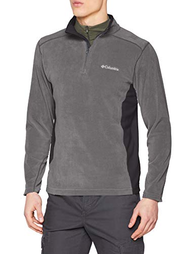 Columbia Klamath Range II Forro Polar con Media Cremallera, Hombre, Gris/Negro (City Grey/Shark), XS