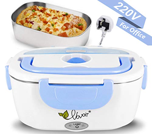 comida térmico Lunch Box Fiambreras bento EU-enchufe eléctrica con Bandeja extraíble acero inoxidable,Recipiente de comida térmico 220V 40W