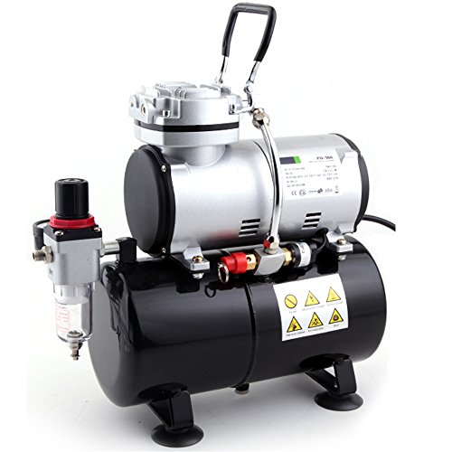 Compresor de aerógrafo Fengda FD-186 con calderín / ORIGINAL FENGDA / regulador de presión / 3L / 4 bar / parada automática Compresor de aerógrafo Fengda FD-186 con calderín / ORIGINAL FENGDA / regulador de presión / 3L / 4 bar / parada automática