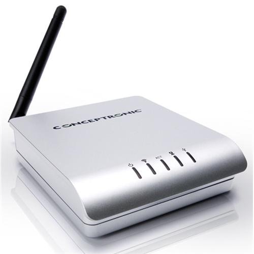 Conceptronic 300Mbps Wireless - Router (300 Mbit/s, ADSL, SPI, PPTP/IPSec, 0.3 Gbit/s, Inalámbrico) Negro