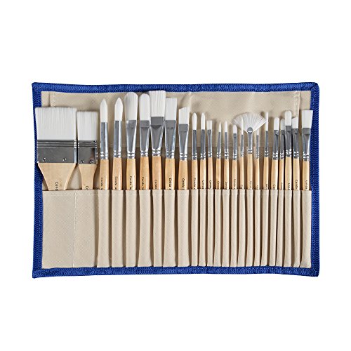 Conda – Conjunto 24 Pinceles Profesionales con Funda de Lona Resistente, Pintura Acrílica, Pintura a Base De Óleo o Acuarelas Conda – Conjunto 24 Pinceles Profesionales con Funda de Lona Resistente, Pintura Acrílica, Pintura a Base De Óleo o Acuarelas