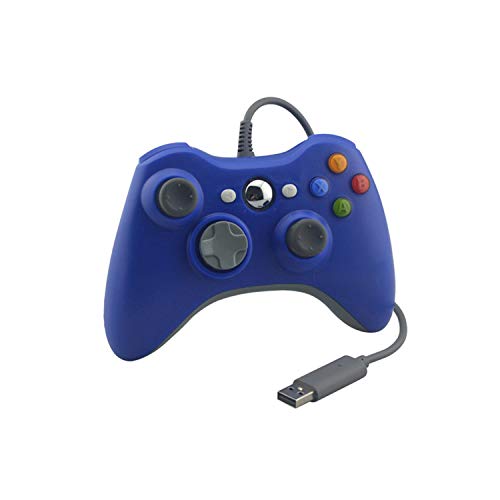 Controlador de juegos para teléfono | 10PCS USB con cable Gamepad Game Controller para Microsoft Xbox360-blue-
