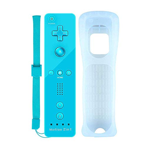 COOLEAD Motion Plus Mando a Distancia para Wii y Wii u Remoto Motion Plus Controller para Wii y Wii U Controlador de Juego con Funda de Silicona y Muñequera