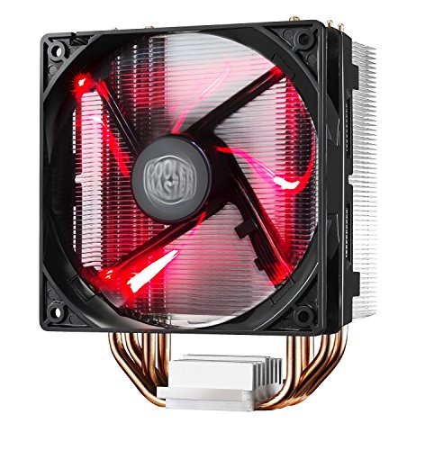 Cooler Master Hyper 212 LED Sistema Refrigeración - Resistente y Versátil - 4 Tubos de Calor Contacto Directo Continuo con Aletas, Ventilador PWM de 120 mm