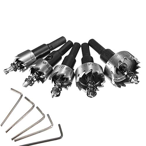 Coronas Perforadoras MOHOO Juego de 5PCS Sierras de Corona 16-30 mm HSS para Metal Agujero de Acero de Alta Velocidad Broca Corona Coronas Perforadoras MOHOO Juego de 5PCS Sierras de Corona 16-30 mm HSS para Metal Agujero de Acero de Alta Velocidad Broca Corona
