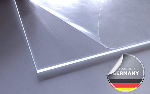 Cristal acrílico transparente resistente a los rayos UV, laminado por ambos lados, corte de 4 mm de grosor.