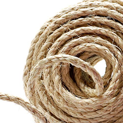 Cuerda de cáñamo Naler de 25 m 6 mm, 100% yute natural, 4 capas de cuerda gruesa para barcos, barras de arañar de animales, manualidades, embalaje de regalo, jardinería y floristería Cuerda de cáñamo Naler de 25 m 6 mm, 100% yute natural, 4 capas de cuerda gruesa para barcos, barras de arañar de animales, manualidades, embalaje de regalo, jardinería y floristería