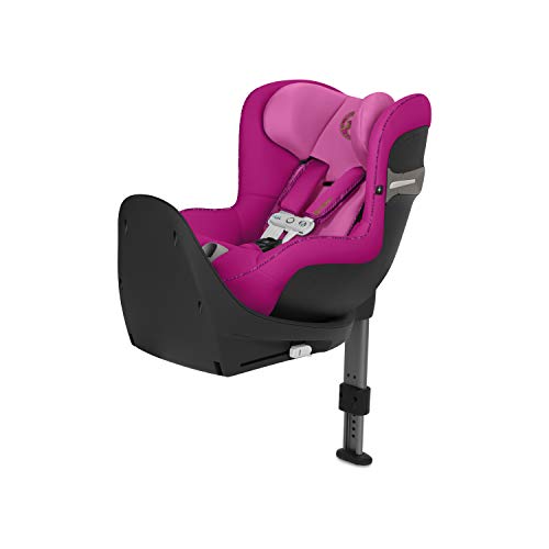 Cybex Gold  Sirona S i-Size 519001863 Silla de Coche Grupo 0+/1, Sistema Giratorio de 360 grados, en Contra de la Marcha, 18 kg Máximo, Base Isofix, Con SensorSafe, Rosa (Fancy Pink - 2019)