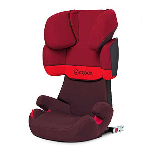 Cybex - Silla de coche grupo 2/3 Solution X-Fix, para coches con ISOFIX, 15-36kg, desde los 3 hasta los 12 años aprox., Rojo (Rumba Red)