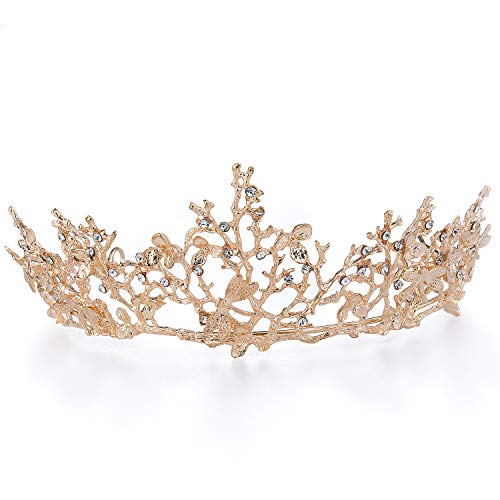 Czemo Tiara de Novia para Mujer Corona Cabello Joyería Rhinestone Diadema para Boda Pageant