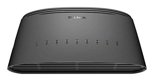 D-Link DGS-1008D - Switch de Red con 8 Puertos Gigabit 10/100/1000 Mbps no gestionable Layer 2, Color Blanco