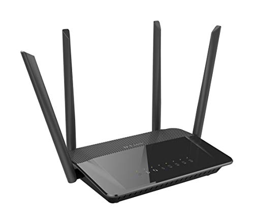 D-Link DIR-842 - Router WiFi AC 1200 Mbps (802.11ac, 4 Puertos Gigabit Ethernet RJ-45 10/100/1000 Mbps, 1 Puerto WAN Gigabit, WPS, WPA2, QoS, 4 Antenas externas) Negro