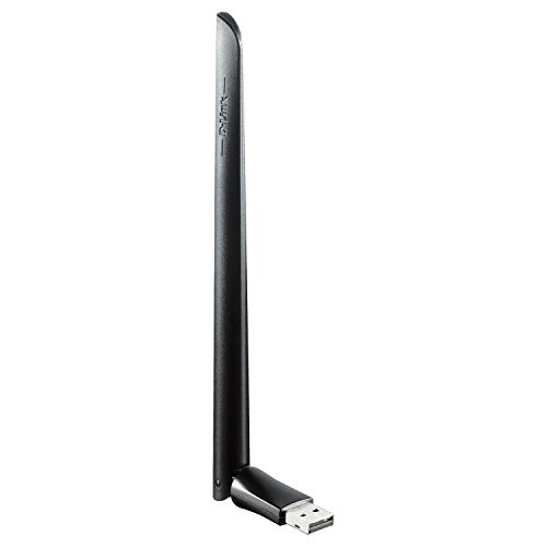 D-Link DWA-172 - Adaptador USB de Red WiFi (AC600, USB 2.0, Antena Externa de Alta Ganancia, Compatible Windows, Mac OS, botón WPS, encriptación WPA2) Negro