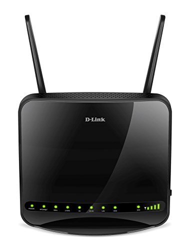 D-Link DWR-953 - Router WiFi AC1200 (4G/LTE libre, 3G, 1200 Mbps, WPS, 4 puertos Gigabit 10/100/1000 Mbps, 1 puerto de Internet WAN Gigabit, ranura para SIM de datos, WPA2, antenas extraíbles), negro