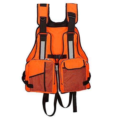 D-SYANA8 Chaleco de Pesca para Hombre, Salva Vida Multibolsillo, Reflectante, Chaqueta para natación Canotaje Deriva Excursión al Aire Libre Senderismo Fotografía Orange D-SYANA8 Chaleco de Pesca para Hombre, Salva Vida Multibolsillo, Reflectante, Chaqueta para natación Canotaje Deriva Excursión al Aire Libre Senderismo Fotografía Orange