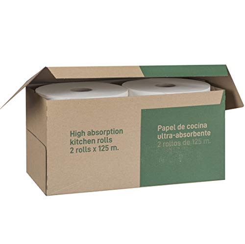 Dalia - Caja de 2 maxi-rollos multiusos (125m) de papel ecológico sin blanquear Dalia - Caja de 2 maxi-rollos multiusos (125m) de papel ecológico sin blanquear