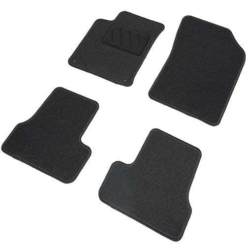 DBS Alfombrillas de Coche - A Medida - Alfombrillas para Coche - 4 uds. - Moqueta en Negro 600 g/m² - Modelo One - 1765726