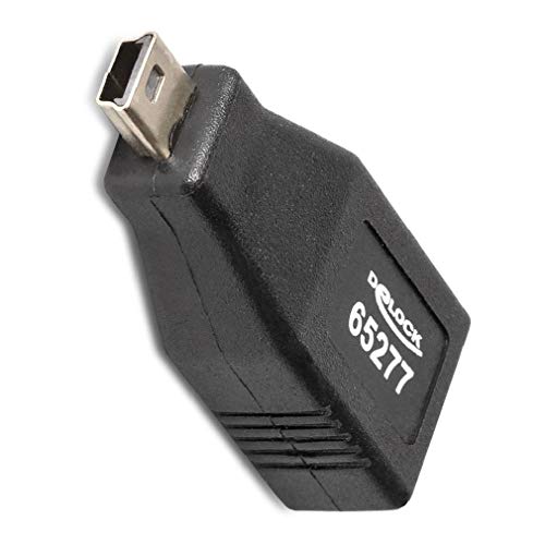 DeLOCK 65277 Adaptador de Cable Mini USB USB 2.0-A Negro - Adaptador para Cable (Mini USB, USB 2.0-A, Male Connector/Female Connector, Negro)
