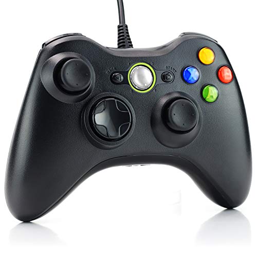 Dhaose Xbox 360 Mando de Gamepad, Controlador Mando USB de Xbox 360 con Vibración, Controlador de Gamepad para Xbox 360 Mando para PC Windows XP/7/8/10