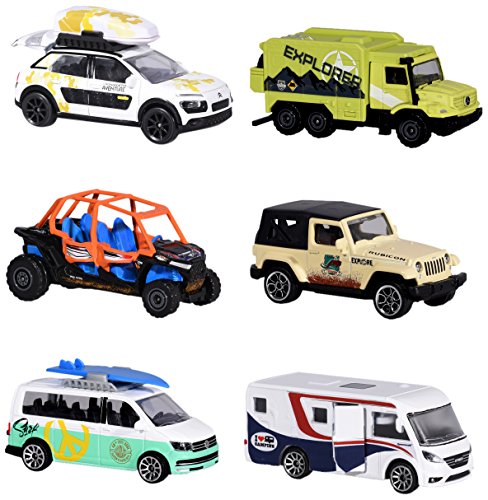 Dickie Majorette 212057601 Explorer Assortment, exploradores de vehículos, vehículos en Miniatura, 6 Varios. Modelos, Die-Cast, 7, 5 cm