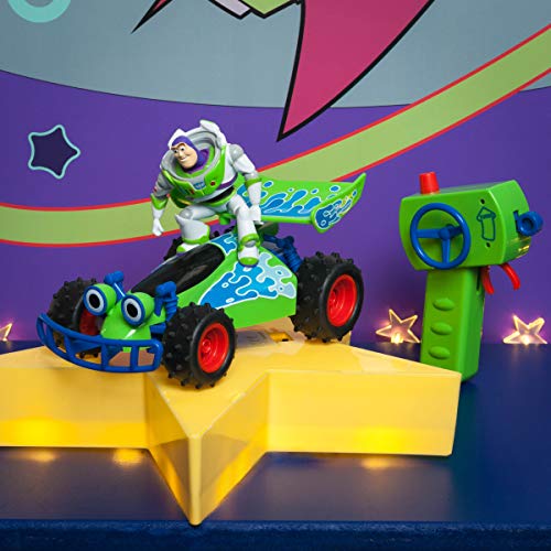 Dickie-RC Toys 201134004 Toy Story Buggy-Coche teledirigido (Escala 1:24, 20 cm), Color Verde/Blanco/Azul