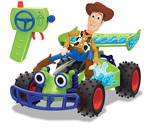 Dickie- Toy Story 4 – Mando a Distancia Buggy con Woody, 1:24, 20 cm, Color Verde, 201134005 Dickie- Toy Story 4 – Mando a Distancia Buggy con Woody, 1:24, 20 cm, Color Verde, 201134005