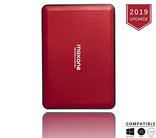 Disco Duro Externo Portátil 320GB - 2.5" USB 3.0 HDD Memoria Externa para PC, MacBook, Xbox One, PS4, Smart TV, Chromebook, Wii U(Rojo)