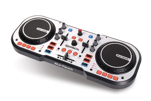 DJ TECH DJ For ALL - Controlador de DJ (USB, tipo scratch), color plateado