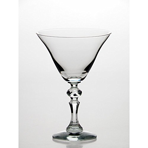 Dkristal Vintage 6 Copas Martini de 25 cl, Altura de 15.7 cm, Cristal, 11x11x16 cm, 6 Unidades