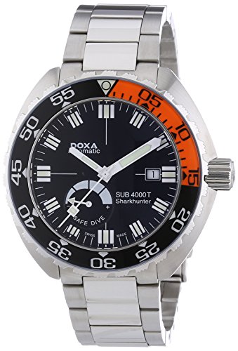 DOXA 876.10.101.10 - Reloj analógico automático para Hombre, Correa de Acero Inoxidable Color Plateado