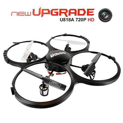 Drone con Cámara HD de 720P, UDI U818A Cuadricópteros UFO RC con Modo Sin Cabeza, Rotación de 360° y Luz LED - Control Fácil para Principiantes (Tarjeta de Memoria de 4GB Incluye) Drone con Cámara HD de 720P, UDI U818A Cuadricópteros UFO RC con Modo Sin Cabeza, Rotación de 360° y Luz LED - Control Fácil para Principiantes (Tarjeta de Memoria de 4GB Incluye)