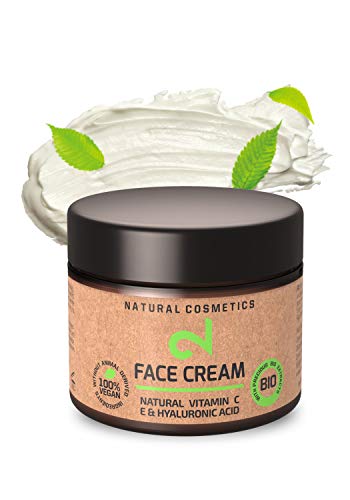 DUAL Day & Night Face Cream|Crema Facial Hidratante Para Noche y Día 100% Natural, Vegana Con Microalgas y Brócoli|Fuente de Vitamina C, Ácido Hialurónico|Anti-edad|Certificado|50ml|Hecho en Alemania