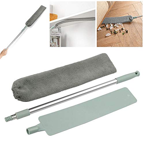 Dumcuw Cepillo de limpieza de polvo, varilla telescópica ajustable, para limpieza de polvo, mojado y seco, Herramientas de limpieza del hogar debajo de la cama y el sofá. Dumcuw Cepillo de limpieza de polvo, varilla telescópica ajustable, para limpieza de polvo, mojado y seco, Herramientas de limpieza del hogar debajo de la cama y el sofá.